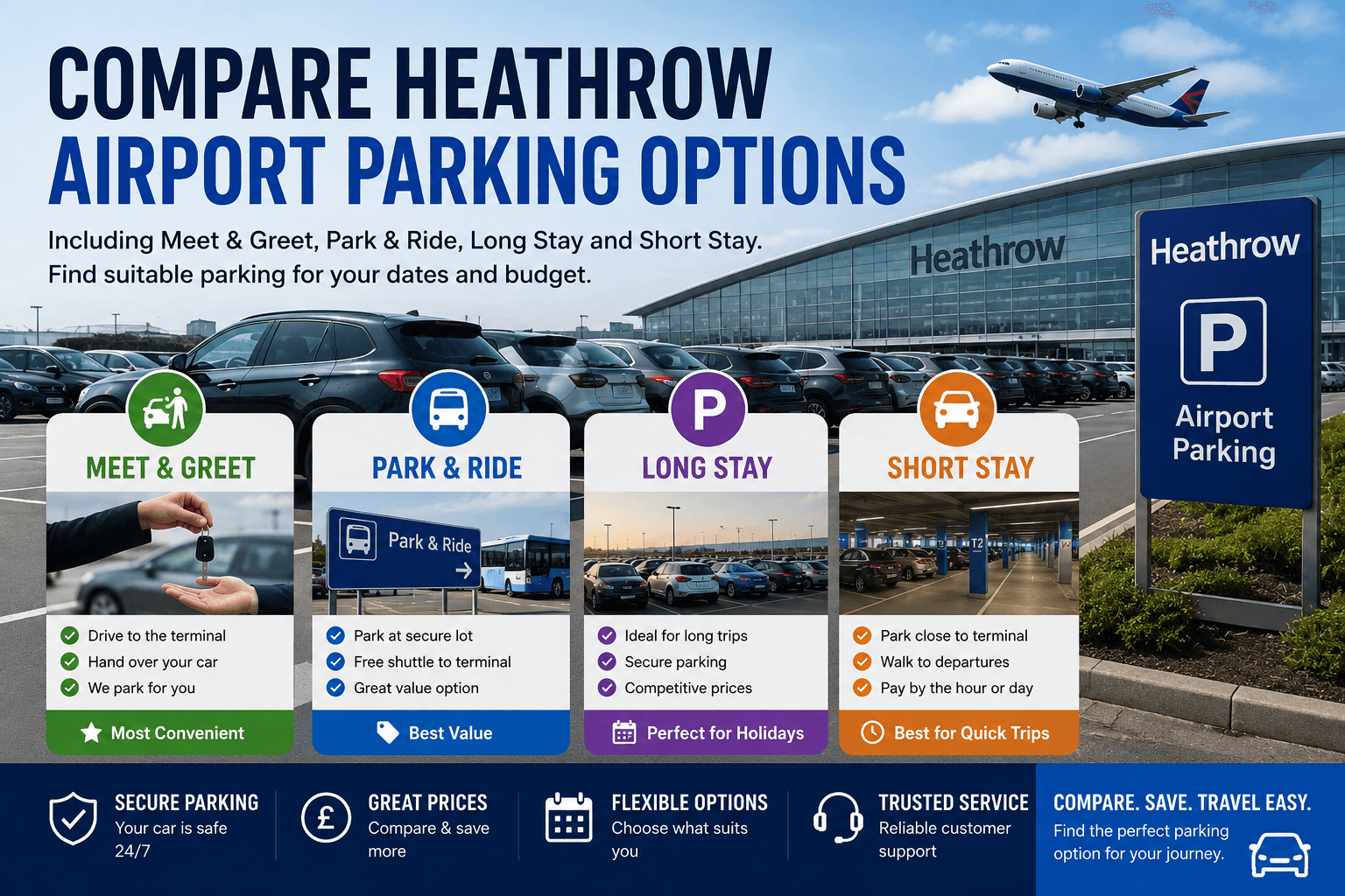 Heathrow Airport Parking: Complete Guide to Prices, Meet & Greet, Park & Ride and Long Stay